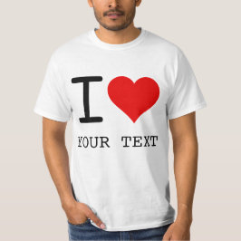 I Heart Love Sjabloon T-shirt