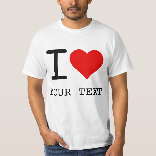 I Heart Love Sjabloon T-shirt (Voorkant)