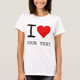 I Heart Love Sjabloon T-shirt