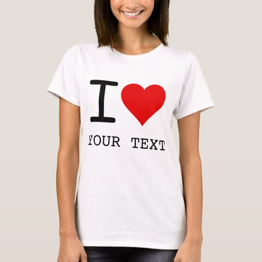 I Heart Love Sjabloon T-shirt (Voorkant)