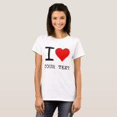 I Heart Love Sjabloon T-shirt (Voorkant volledig)