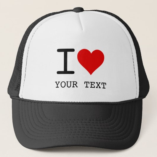 I Heart Love Sjabloon Trucker Pet (Voorkant)
