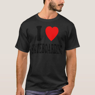 I Heart Love Skateboarden Actie Sport Hobby Out T-shirt