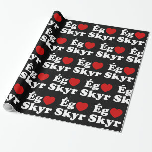 I Heart (Love) Skyr [Ég Elska Skyr] IJslands Cadeaupapier