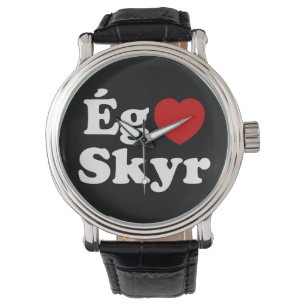 I Heart (Love) Skyr [Ég Elska Skyr] IJslands Horloge