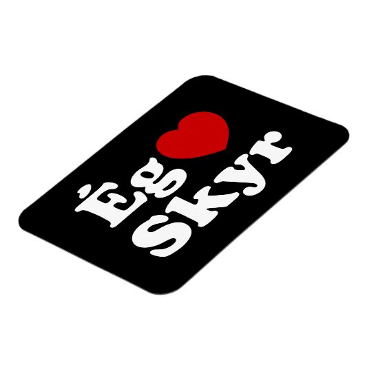 I Heart (Love) Skyr [Ég Elska Skyr] IJslands Magneet (Linkerzijde)