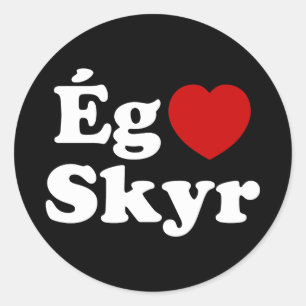 I Heart (Love) Skyr [Ég Elska Skyr] IJslands Ronde Sticker