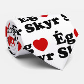 I Heart (Love) Skyr [Ég Elska Skyr] IJslands Stropdas (Opgerold)