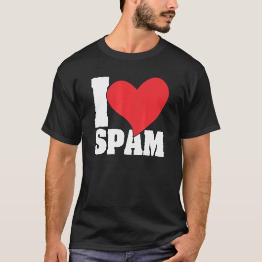 I Heart Love Spam Canked Pork Food Spam T-shirt (Voorkant)