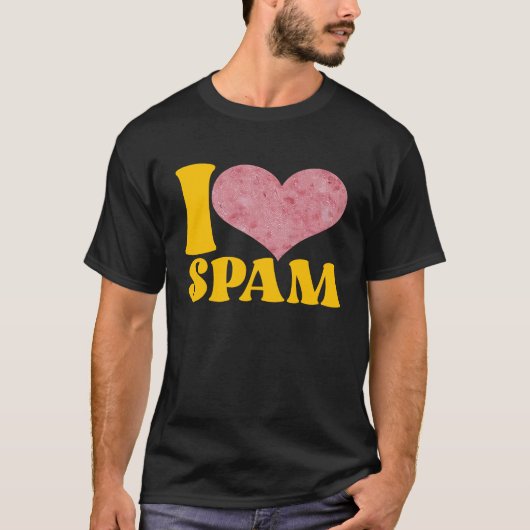 I Heart Love Spam Canked Pork Food Spam T-shirt (Voorkant)