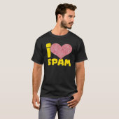 I Heart Love Spam Canked Pork Food Spam T-shirt (Voorkant volledig)