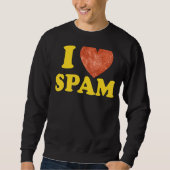 I Heart Love Spam Canked Pork Food Spam Trui (Voorkant)