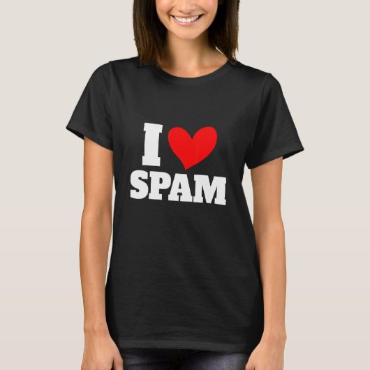 I Heart Love Spam Canned Cooked Pork Food Spam T-shirt (Voorkant)