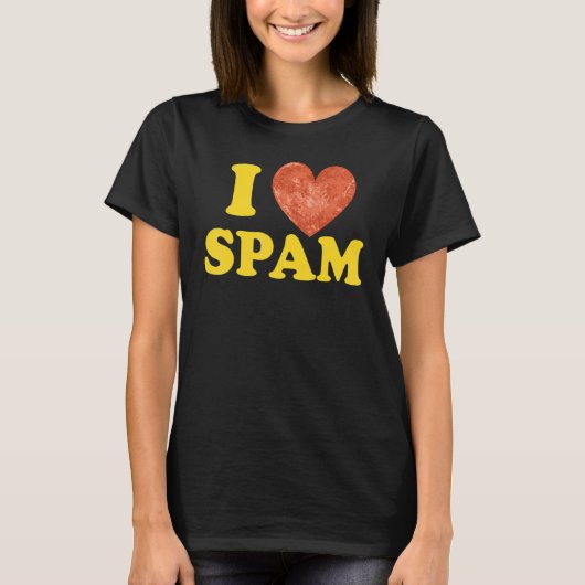I Heart Love Spam Canned Cooked Pork Food Spam T-shirt (Voorkant)
