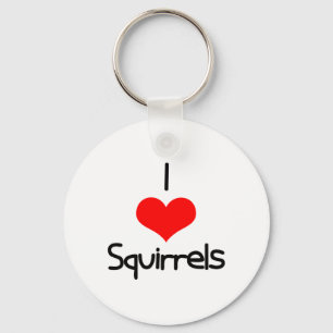 I Heart (Love) Squirrels Sleutelhanger