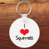 I Heart (Love) Squirrels Sleutelhanger (Voorkant)