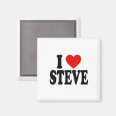 I Heart Love Steve _1 Magneet (Voorkant / Achterkant)