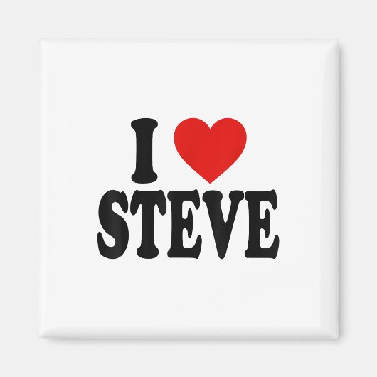 I Heart Love Steve _1 Magneet (Voorkant)