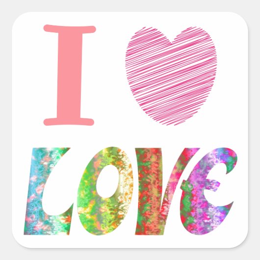 I Heart Love Sticker (Voorkant)