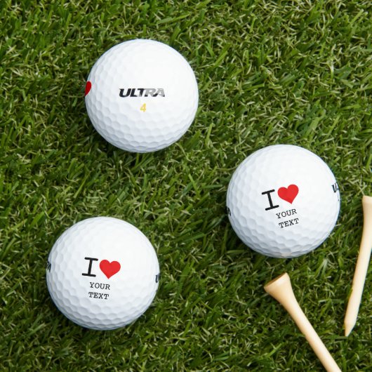 I Heart Love Template Golfballen (Insitu Gras)