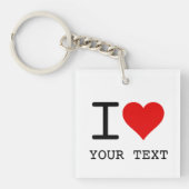 I Heart Love Template Sleutelhanger (voorkant)