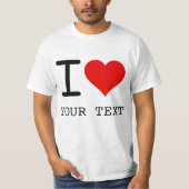 I Heart Love Template T-shirt (Voorkant)