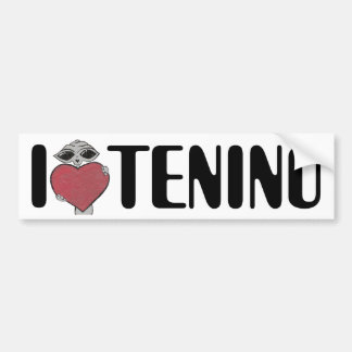I Heart Love Tenino Alien Bumpersticker