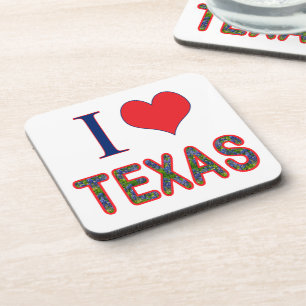 I (Heart) Love Texas Bluebonnet Bier Onderzetter