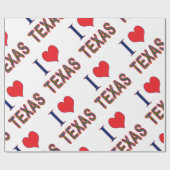 I (Heart) Love Texas Bluebonnet Cadeaupapier (Vlak)