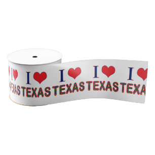 I (Heart) Love Texas Bluebonnet Grosgrain Lint