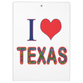 I (Heart) Love Texas Bluebonnet Klembord (Achterkant)
