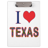 I (Heart) Love Texas Bluebonnet Klembord (Voorkant)