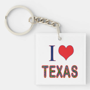 I (Heart) Love Texas Bluebonnet Sleutelhanger