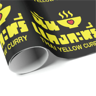 I Heart (Love) Thai Yellow Curry Cadeaupapier