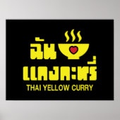 I Heart (Love) Thai Yellow Curry Poster (Voorkant)