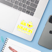 I Heart (Love) Thai Yellow Curry Sticker (Laptop met iPhone)