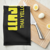 I Heart (Love) Thai Yellow Curry Theedoek (Quarter Fold)