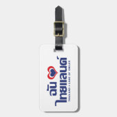 I Heart (Love) Thailand ❤ het Thaise Taalschrift Bagagelabel (Voorkant verticaal)