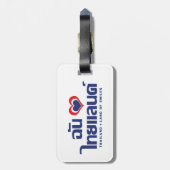 I Heart (Love) Thailand ❤ het Thaise Taalschrift Bagagelabel (Achterkant verticaal)