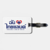 I Heart (Love) Thailand ❤ het Thaise Taalschrift Bagagelabel (Achterkant horizontaal)
