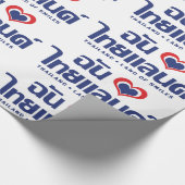 I Heart (Love) Thailand ❤ het Thaise Taalschrift Cadeaupapier (Hoek)