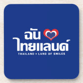 I Heart (Love) Thailand ❤ het Thaise Taalschrift Drankjes Onderzetter (Voorkant)