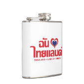 I Heart (Love) Thailand ❤ het Thaise Taalschrift Heupfles (Rechts)