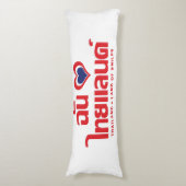 I Heart (Love) Thailand ❤ het Thaise Taalschrift Lichaamskussen (Voorkant Verticaal)