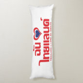 I Heart (Love) Thailand ❤ het Thaise Taalschrift Lichaamskussen (Achterkant (Verticaal))