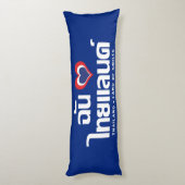 I Heart (Love) Thailand ❤ het Thaise Taalschrift Lichaamskussen (Achterkant (Verticaal))