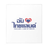 I Heart (Love) Thailand ❤ het Thaise Taalschrift Notitieblok (Voorkant)