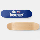 I Heart (Love) Thailand ❤ het Thaise Taalschrift Persoonlijk Skateboard (Horizontaal)
