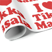 I Heart (Love) Tikka Masala Cadeaupapier (Rol Hoek)