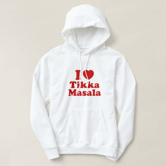 I Heart (Love) Tikka Masala Hoodie (Design voorkant)
